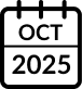 October 2025 calendar icon